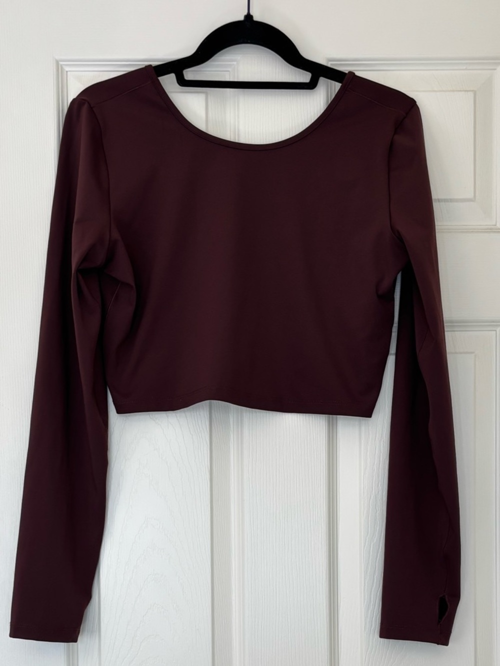 Madewell MWL Flex Long Sleeve Cropped Scoop Neck Tee